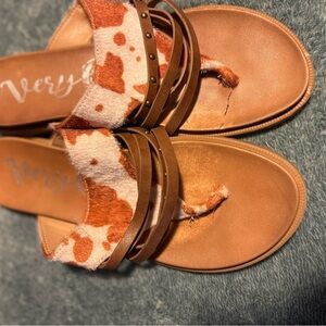 Brown and Tan Sandals